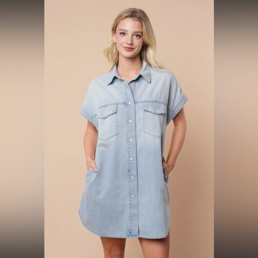 White Birch Denim Dress